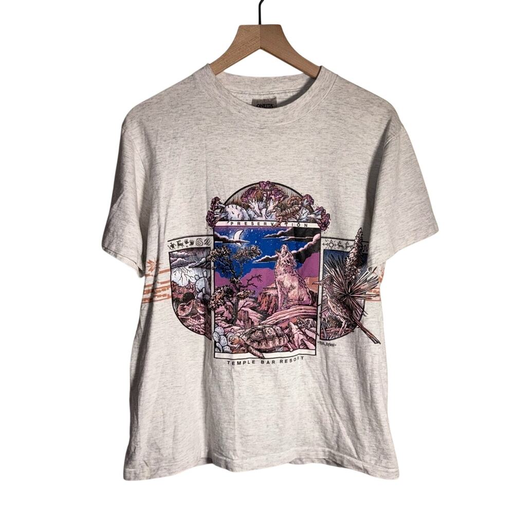 VINTAGE TEMPLE BAR RESORT ONEITA 1991 Power-T Native southwest scene tee M